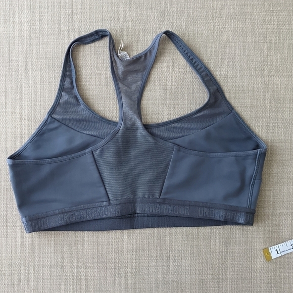 Under Armour dark grey sport bra workout Large c060 - Picture 2 of 4